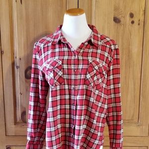 Forever 21 red Flannel button down